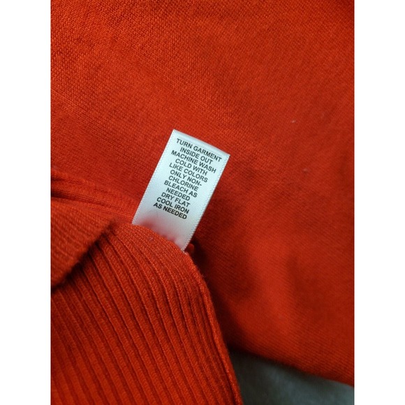 Cato Cardigan Sweater Womens Size 18/20 Red Orange Rayon Scoop Neck Button Front - Picture 10 of 10